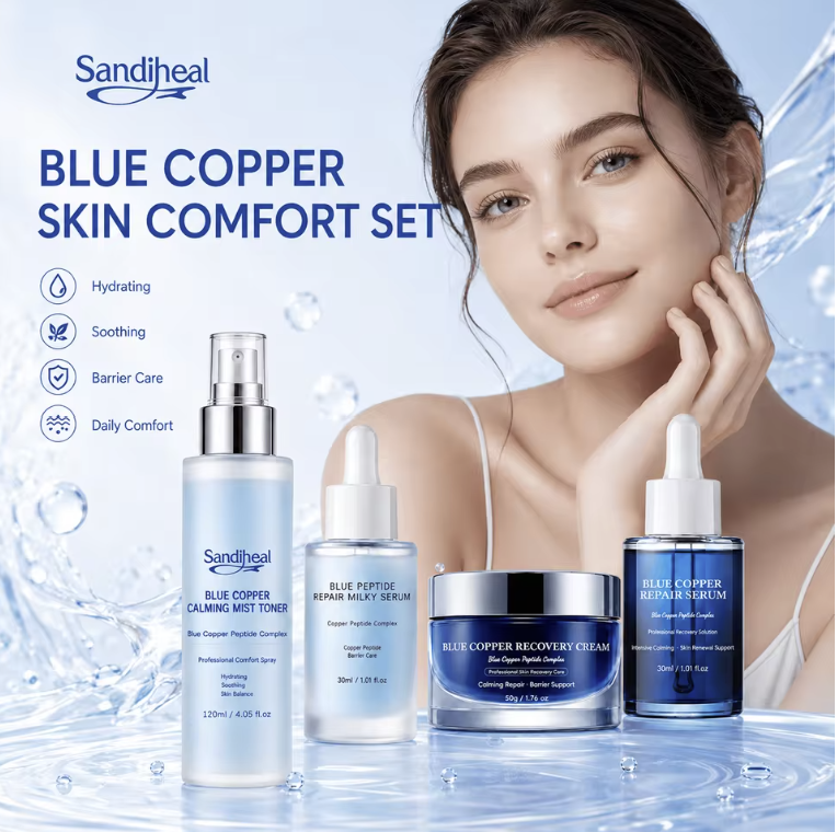 Sandiheal Blue Copper Peptide 4-Step Skincare Set