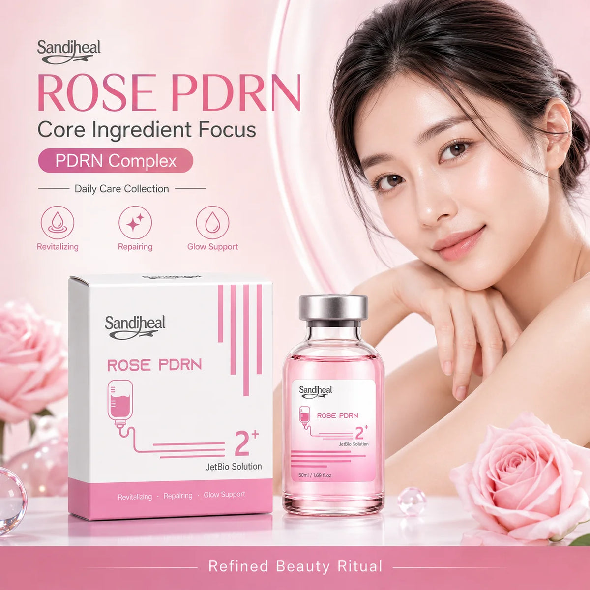 SandiHeal JetBio Advanced Skincare Collection – PDRN, NAD+, Exosome & Peptide
