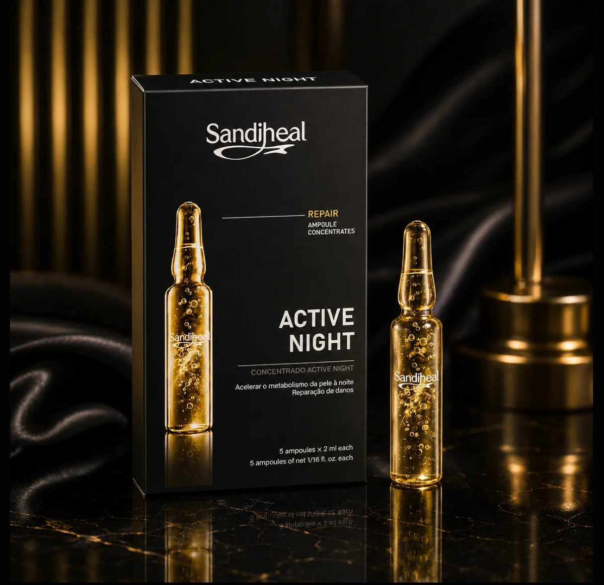 Sandiheal Multivitamin Active Night Repair Ampoules – 5-Piece Set